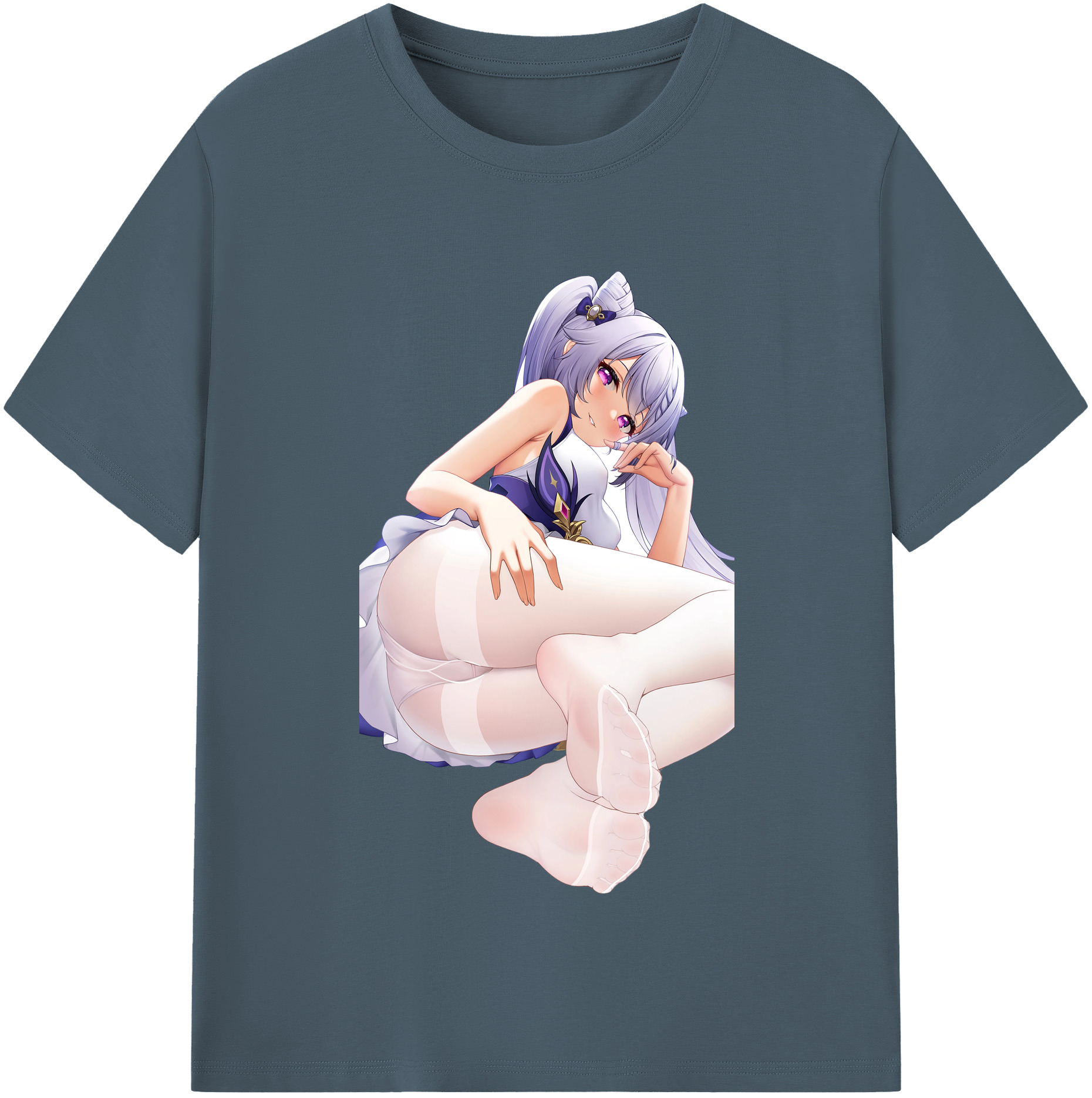げんし神 刻晴 こくせい genshin Kokusei 綿100％半袖Tシャツ（フロントプリント）
